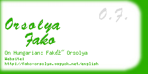 orsolya fako business card